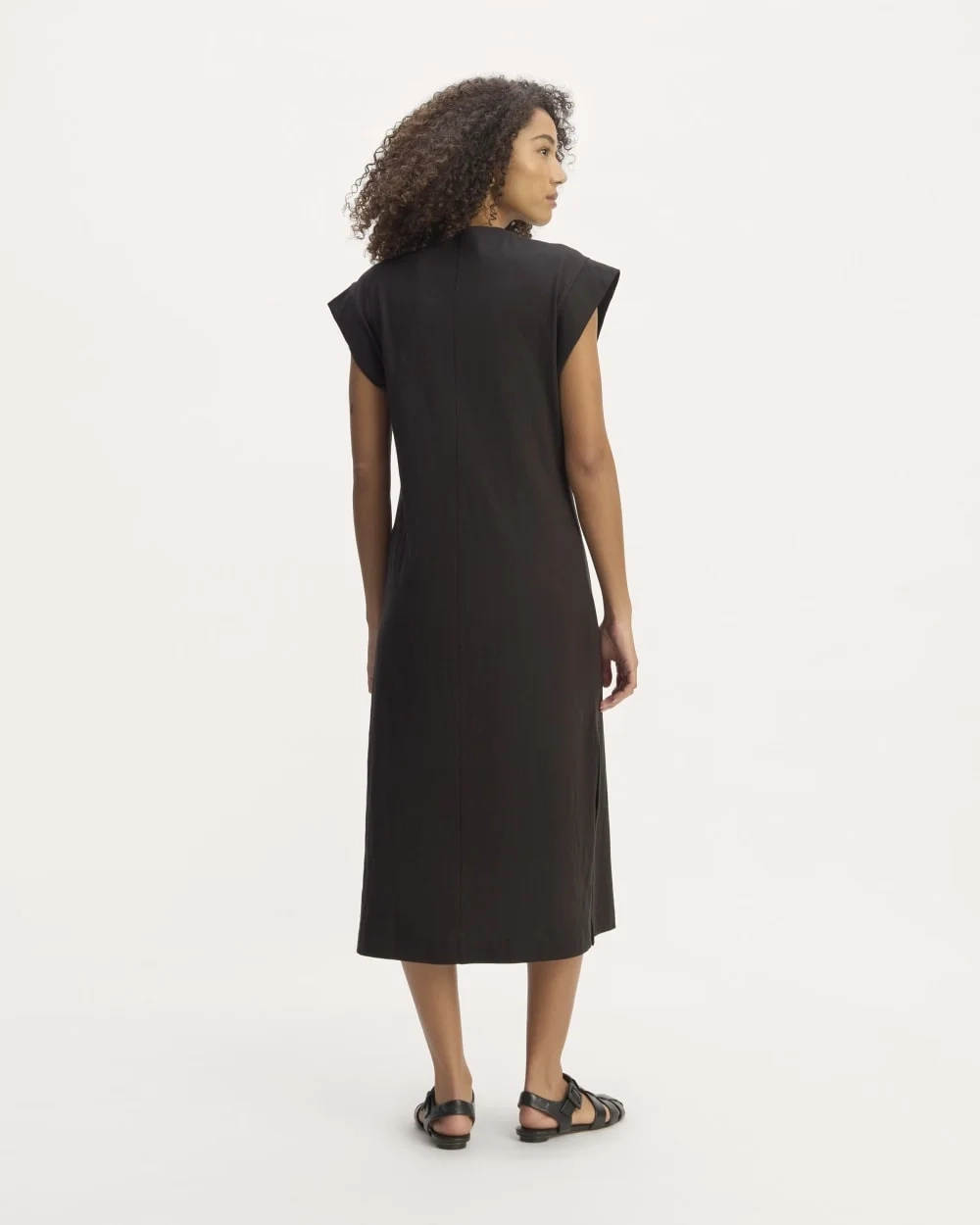 The Muscle Tee Midi Dress | Black (6)