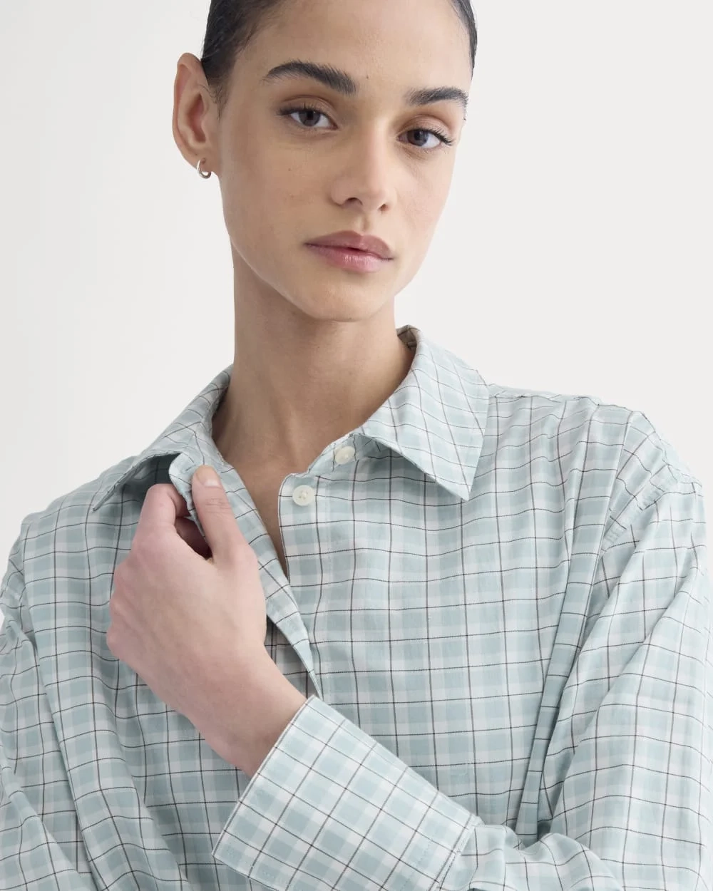 Everyday Shirt in Silky Cotton | Gray Mist (3)