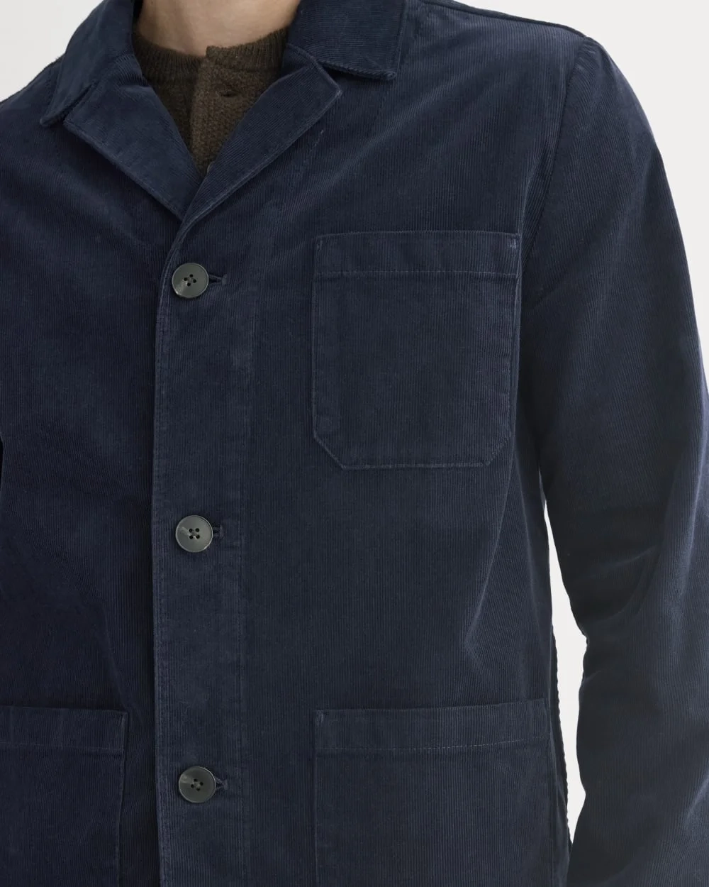 Fine Wale Corduroy Chore Blazer | Navy (5)