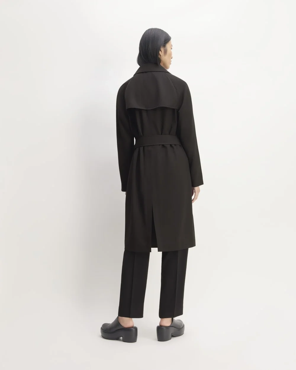The Italian Wool Modern Trench | Black (2)