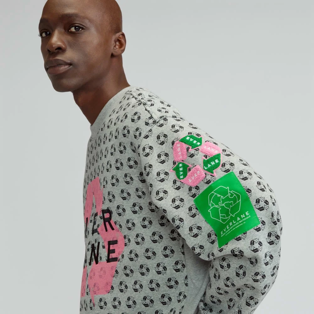 The ReTrack Crewneck Sweatshirt | Earth Day Grey Multi (3)