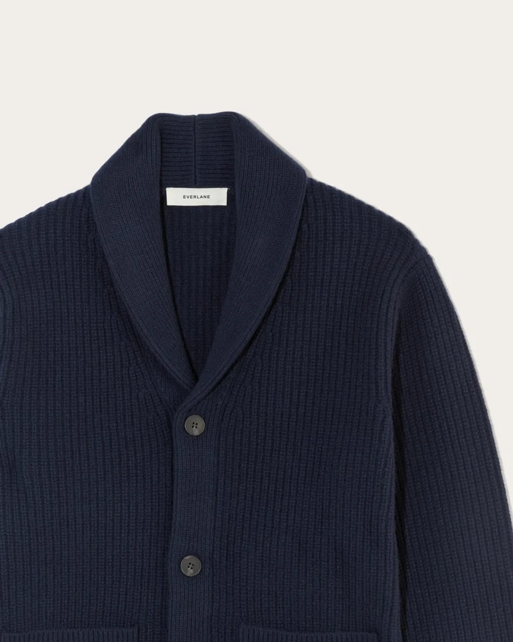 The Felted Merino Shawl Collar Cardigan | Deep Navy (5)