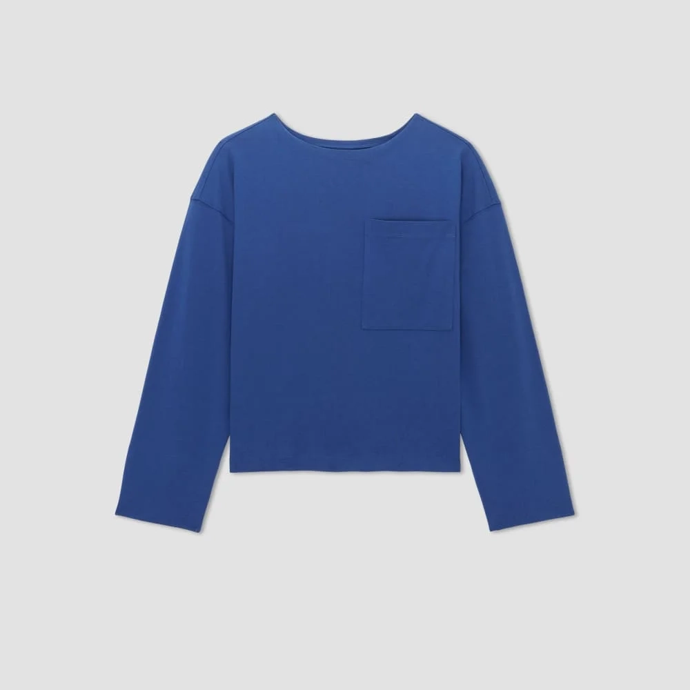 The Premium Weight Oversized Pocket Tee | Mazarine Blue (3)