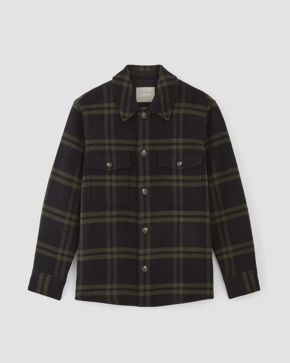 The ReWool® Oversized Shirt Jacket | Black / Olive (4)