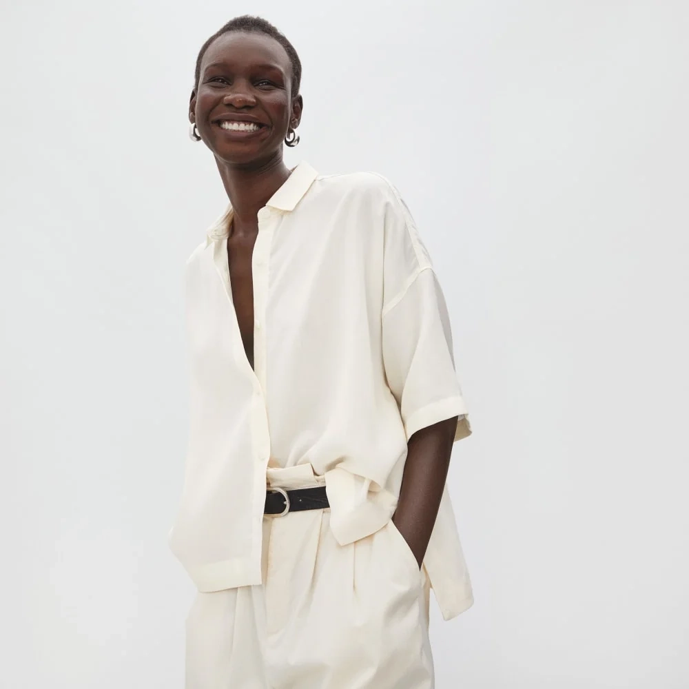 The Drapey Square Shirt | Bone (3)