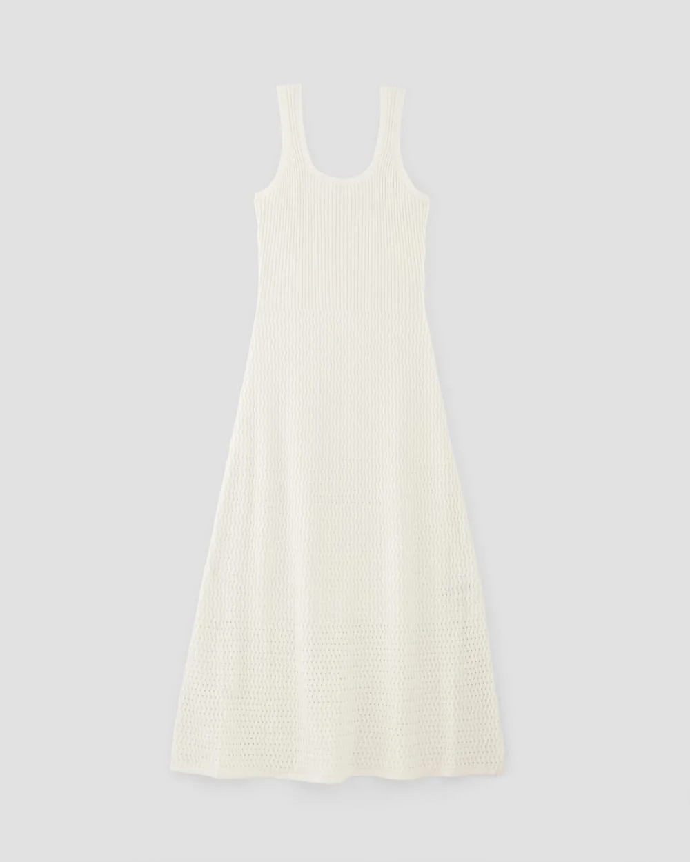 The Crochet Knit Tank Dress | Bone (2)