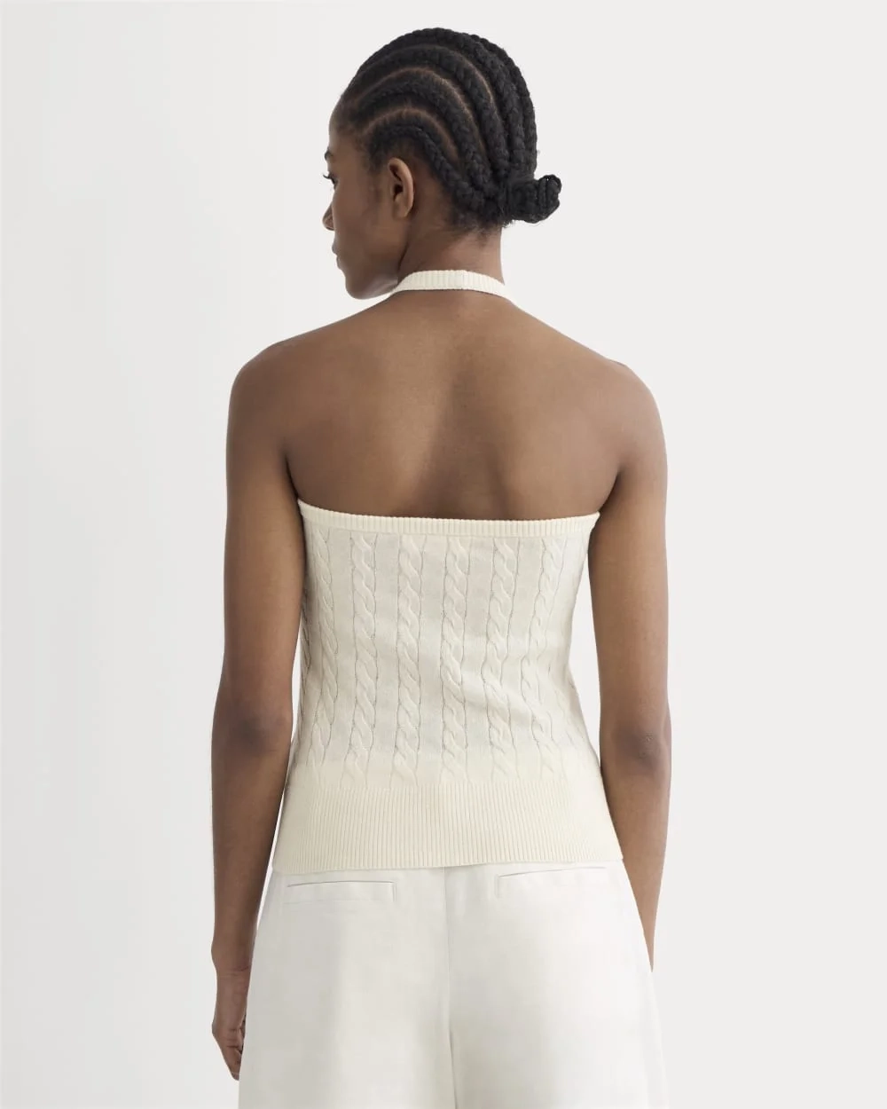 The Cable Halter in Cotton Cashmere | Birch (3)