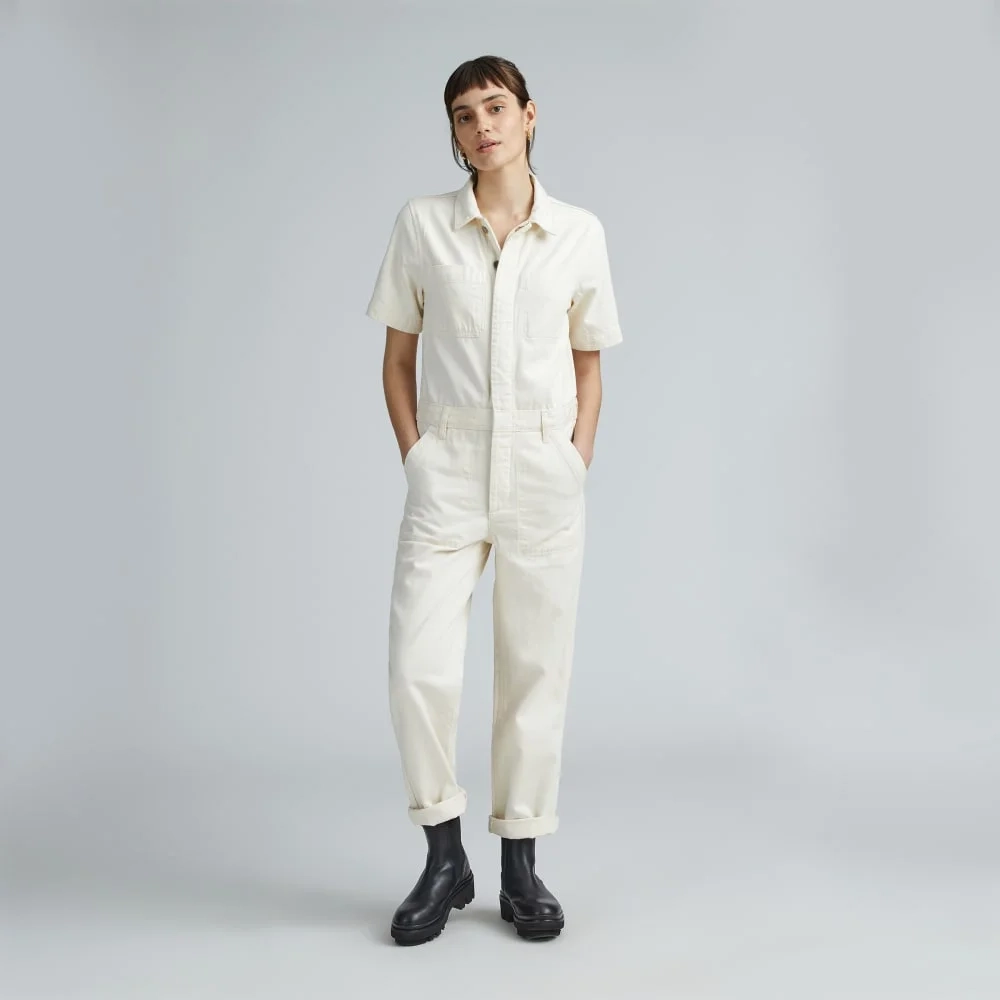 The Supersoft Jean Coverall | Seeded Ecru