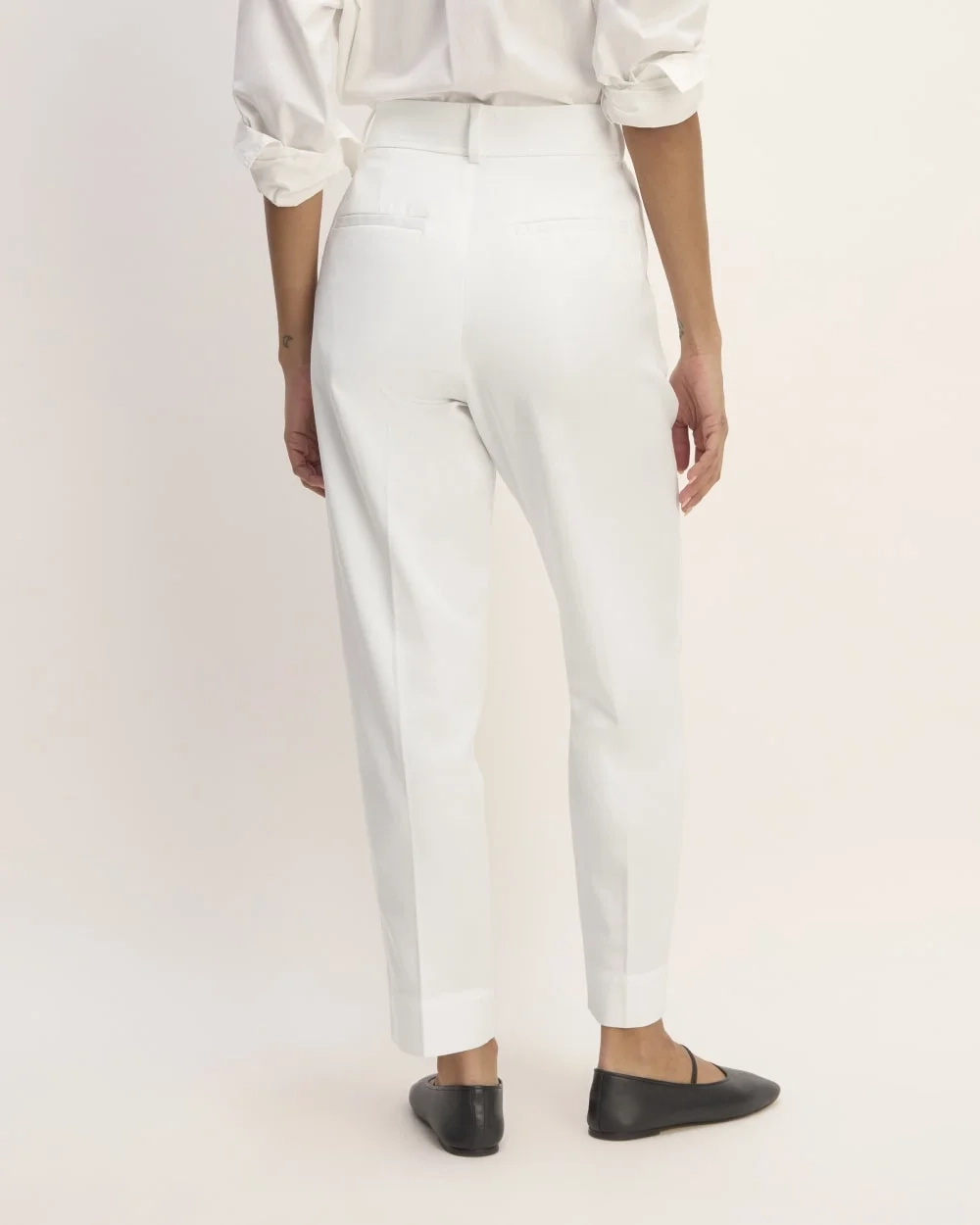 The Draper Tapered Pant in Buttersmooth | White (4)