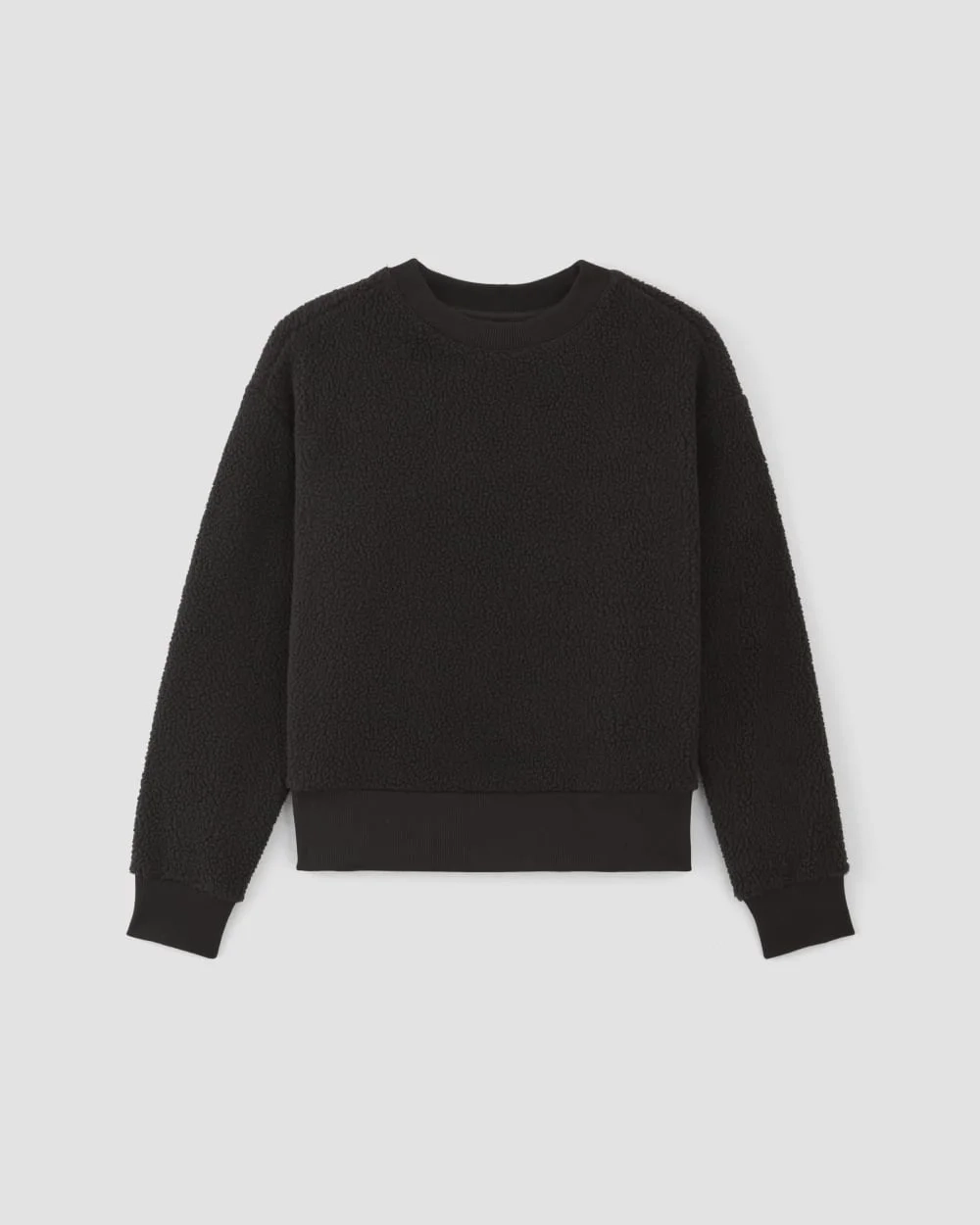 The ReNew Fleece Oversized Crew | Black (5)