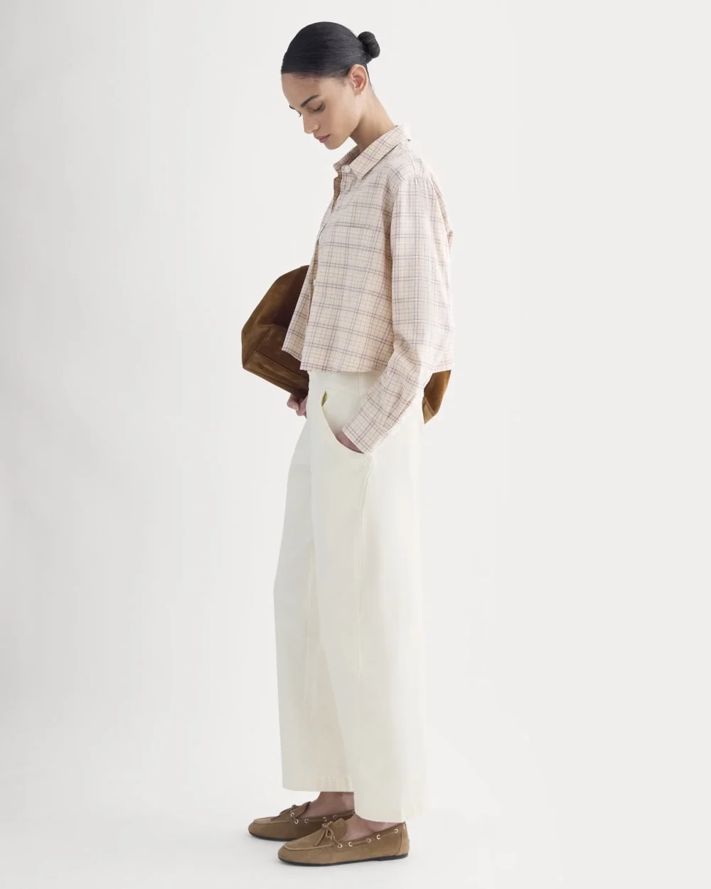 The Way-Short Shirt in Silky Cotton | Plaid (2)