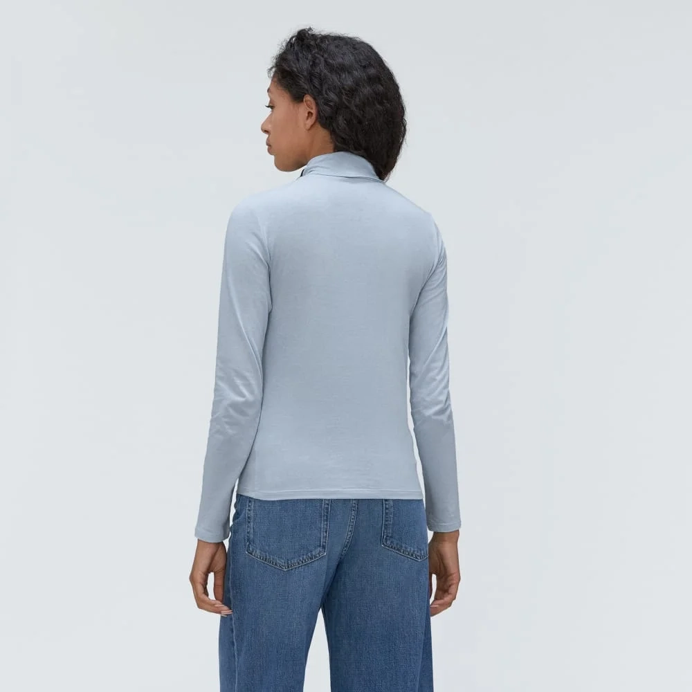 The Organic Cotton Turtleneck | Mist (4)