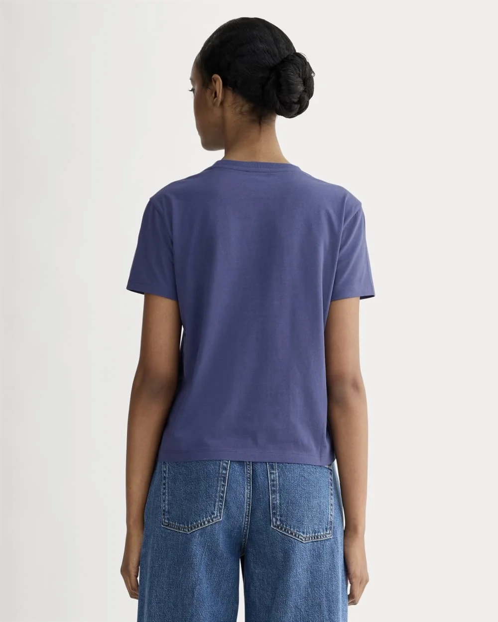 The Box-Cut Tee in Essential Cotton | Deep Cobalt | Pocket (4)