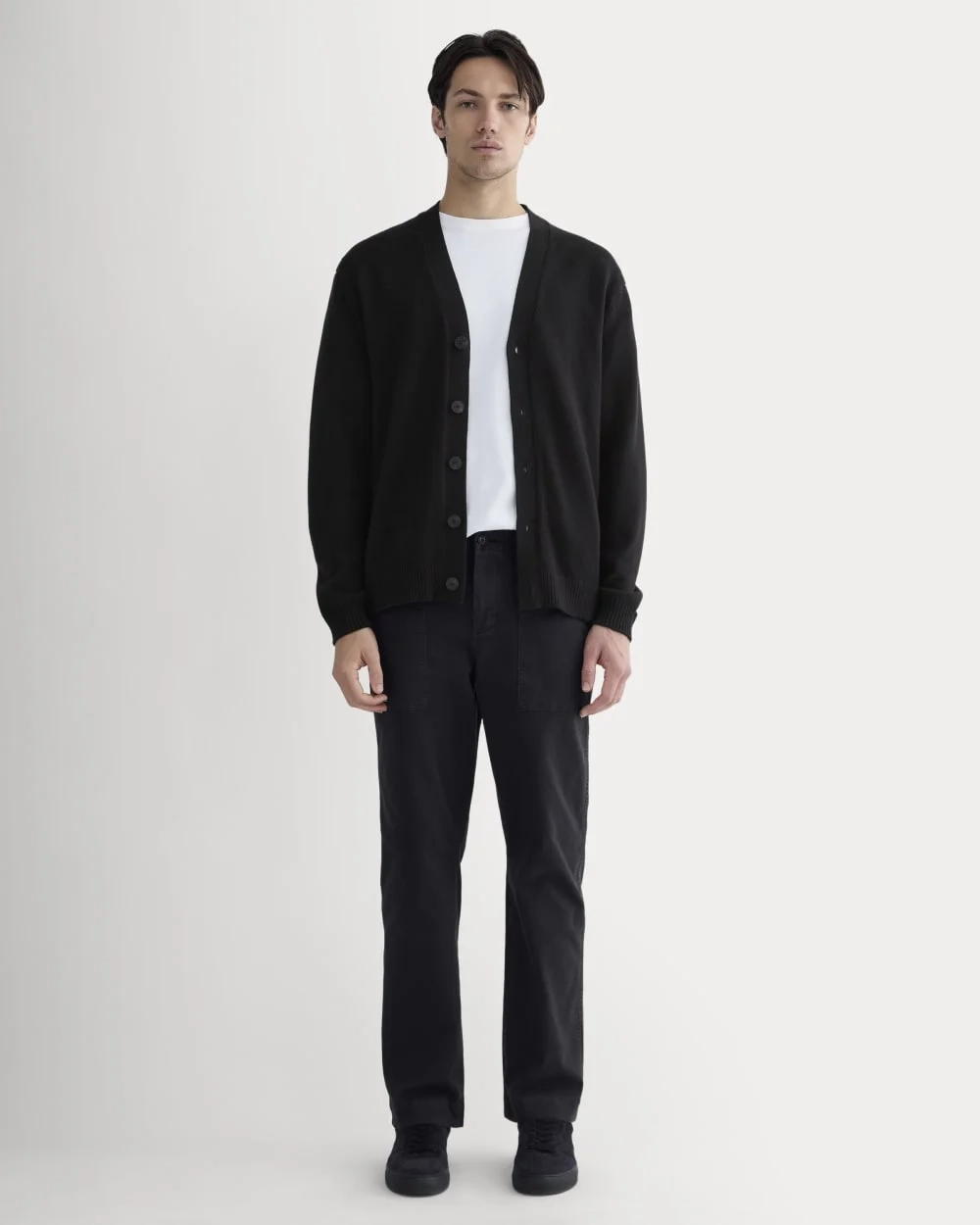 The Classic Cardigan in Everyday Cotton | Black (3)