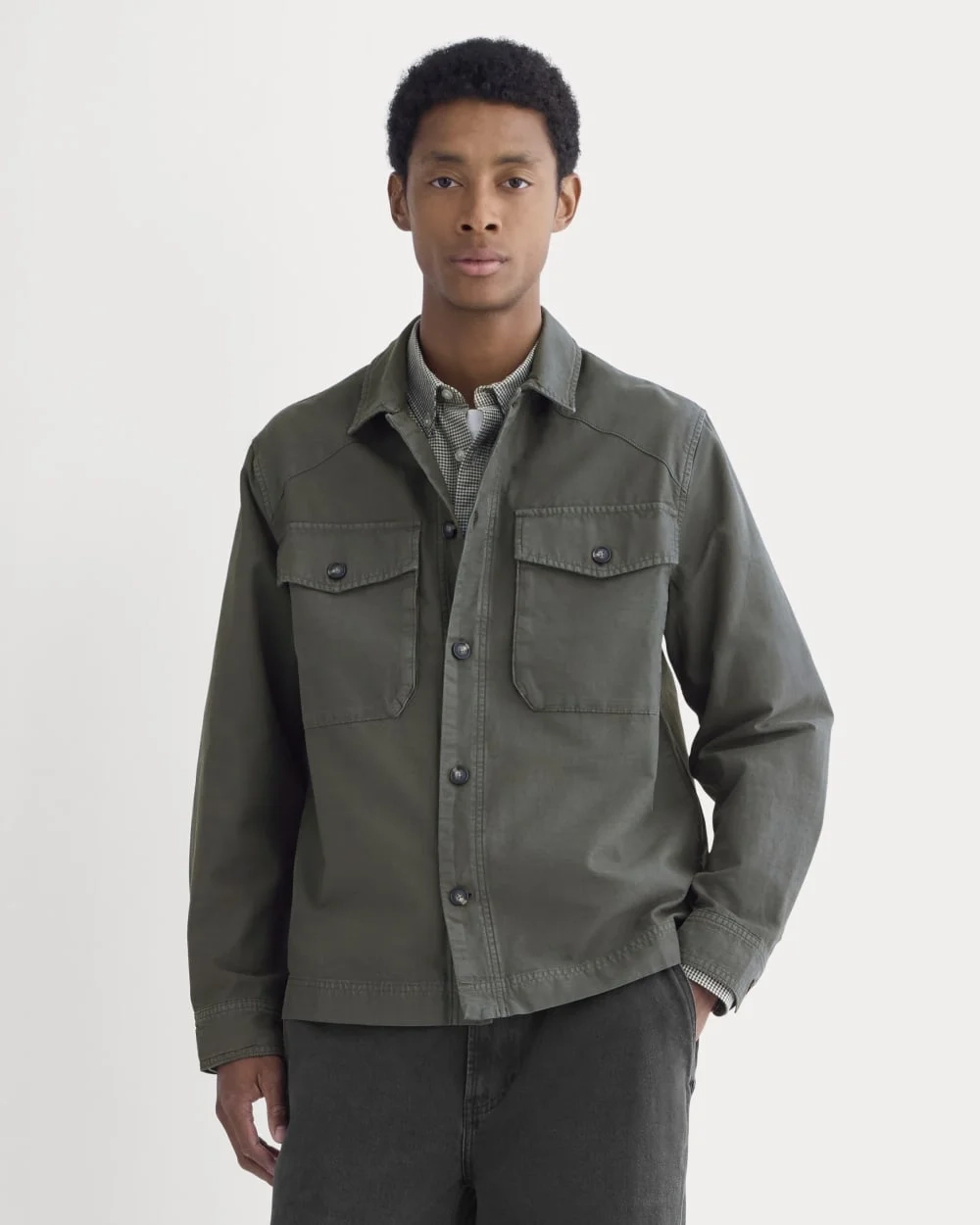 Utility Shirt Jacket | Washed Black