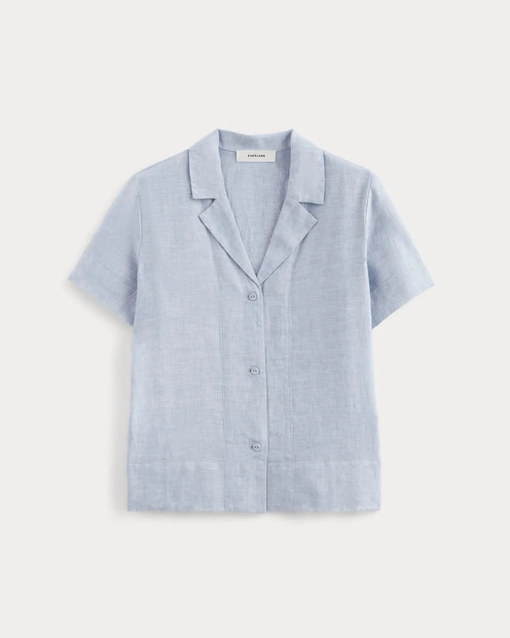 The Notch Shirt in Linen | Light Blue (4)