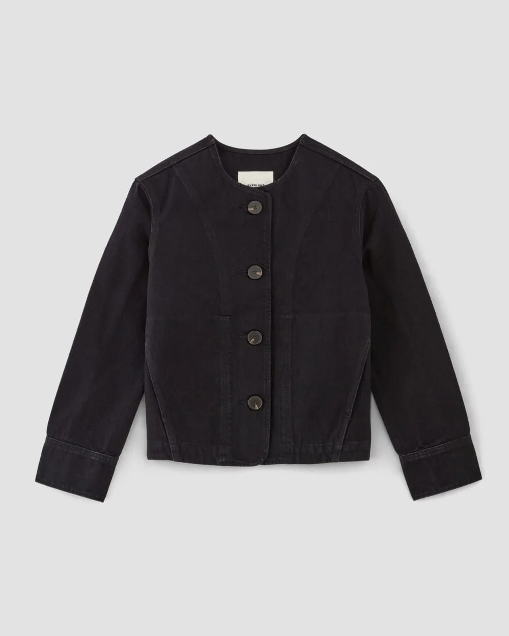 The Denim Barrel Jacket | Black (3)