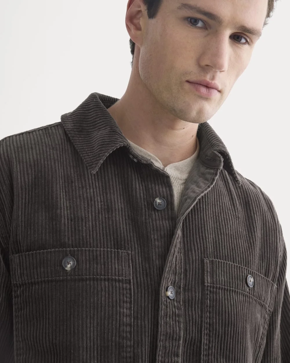 Wide Wale Corduroy Shirt | Dark Chocolate (4)