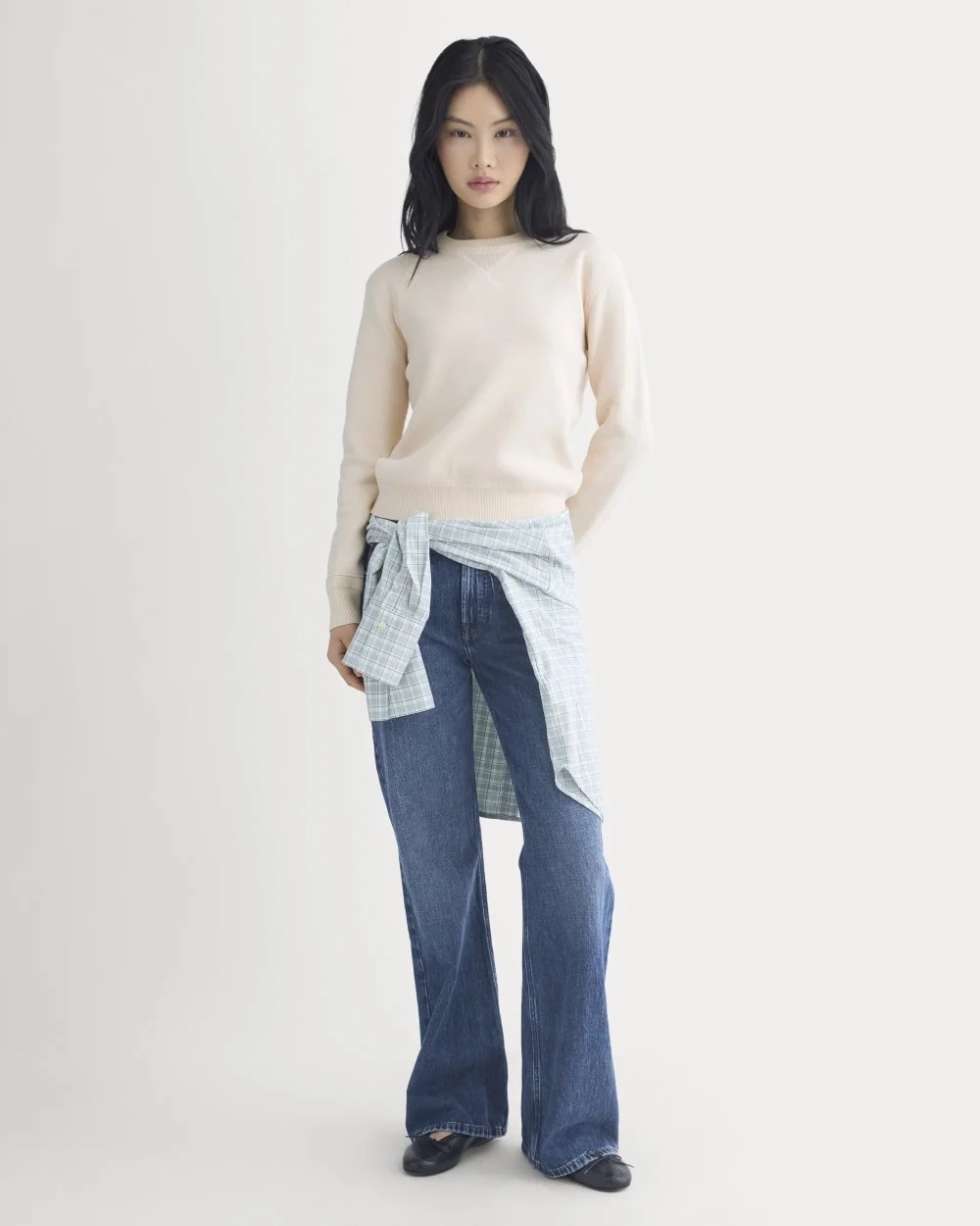 Double Knit Crew in Cotton Merino | Bone/Cream/Sand/Light Camel (2)