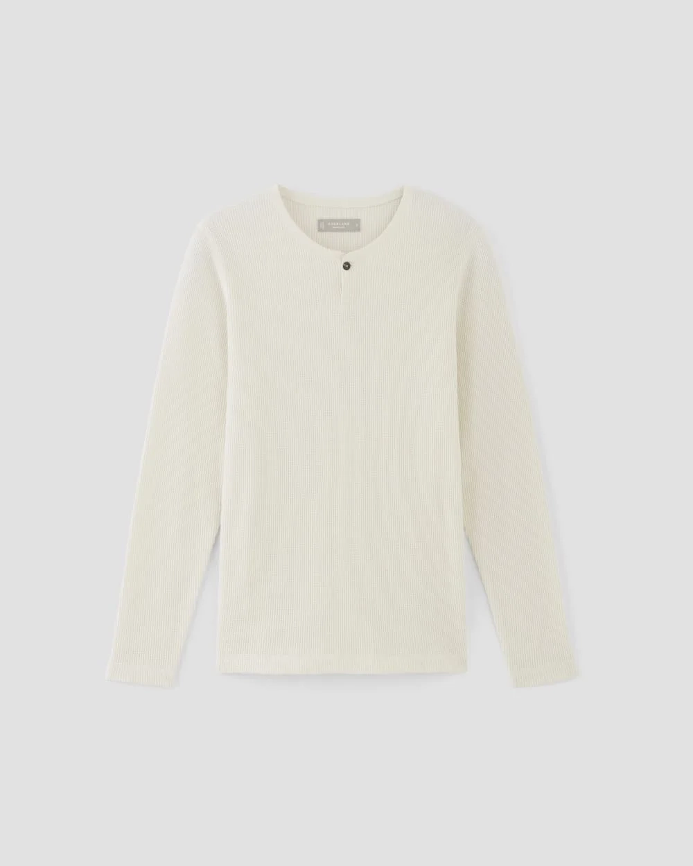 The Waffle Long-Sleeve Henley | Bone (2)