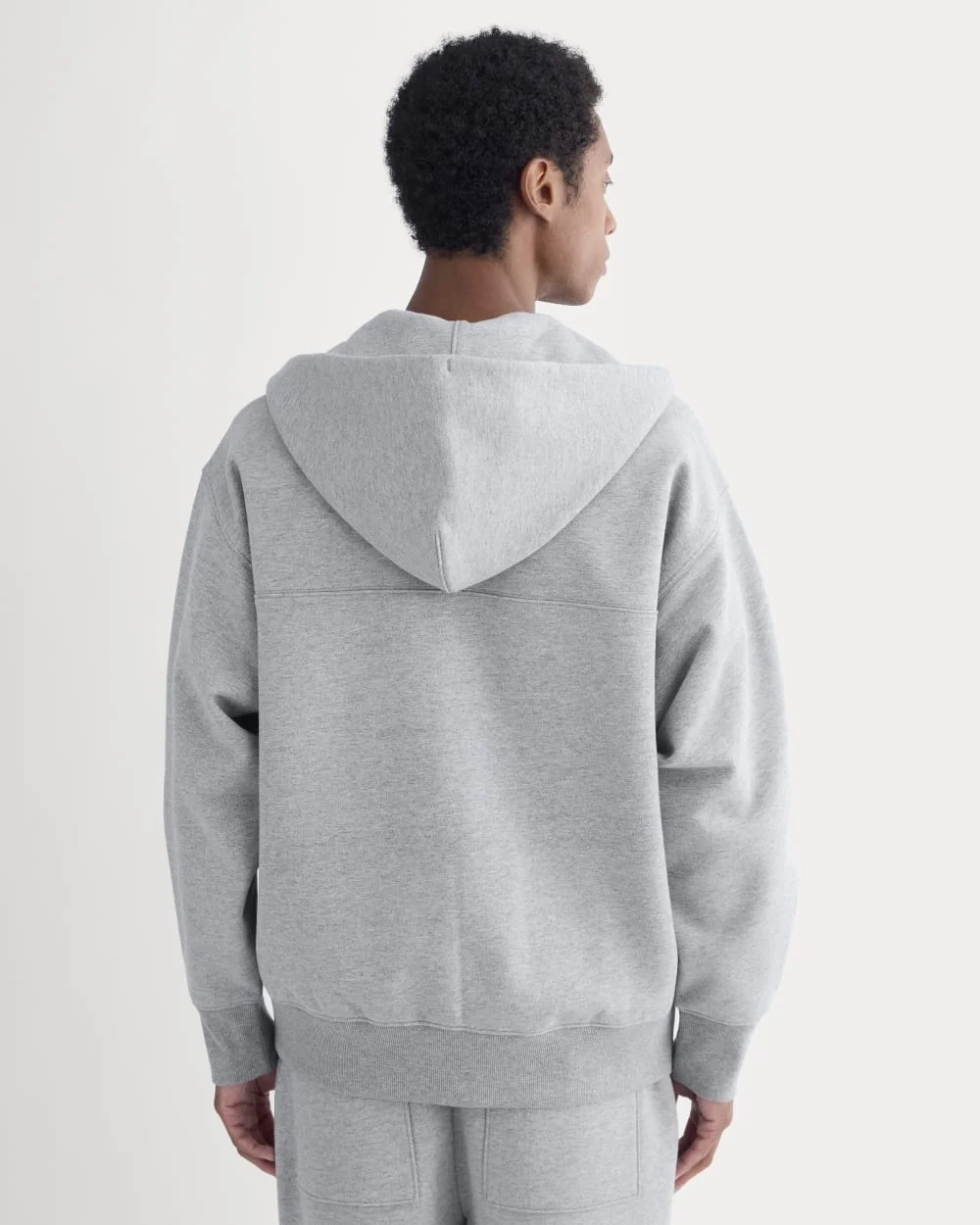 Luxe Fleece Full-Zip Hoodie | Vintage Heather Grey (4)