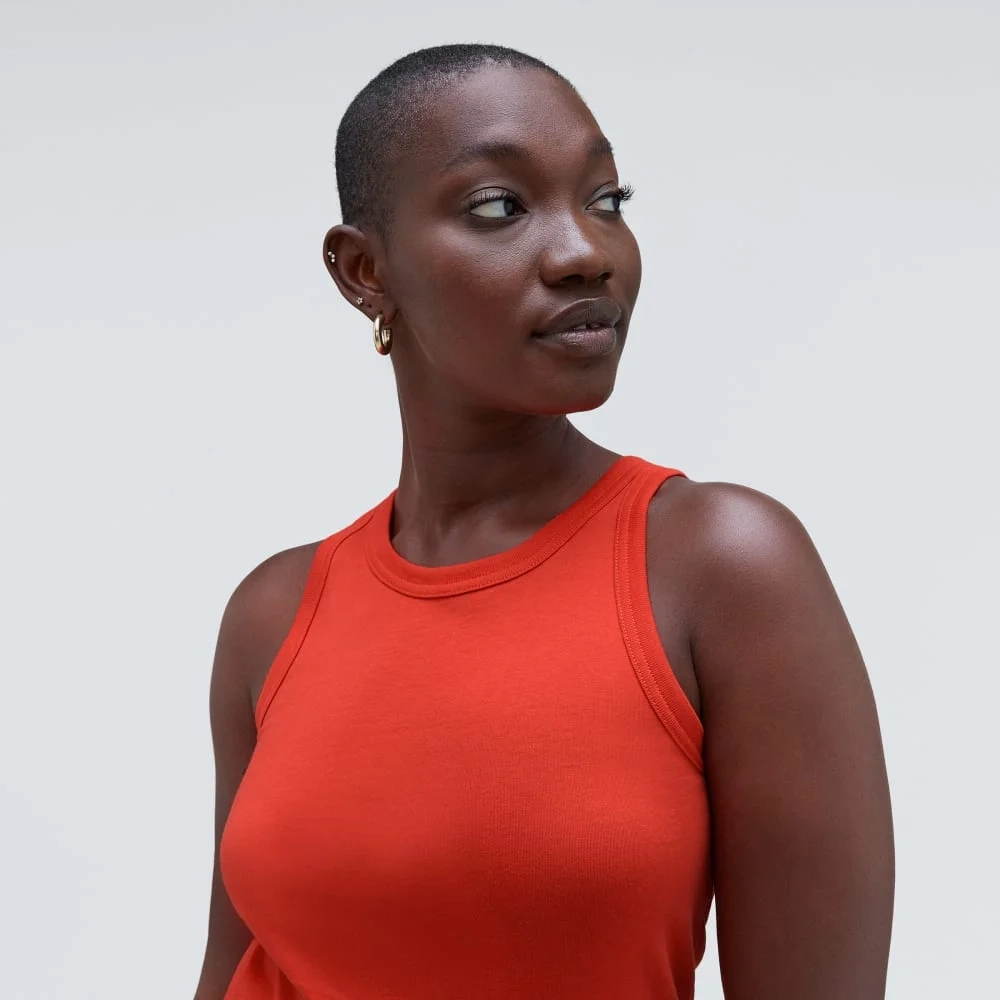 The Tank in Essential Cotton | Red Orange (5)