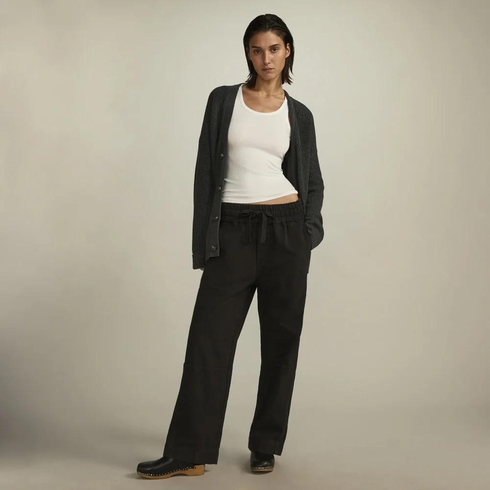 The Canvas Organic Cotton Pull-On Pant | Black (2)
