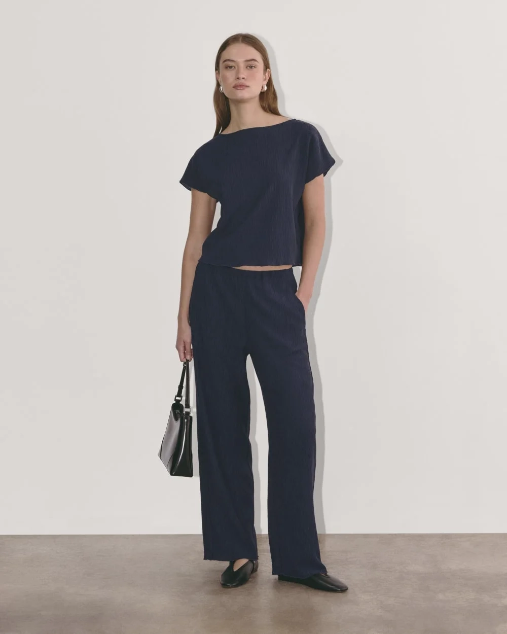 The Crinkle Top | Navy (3)