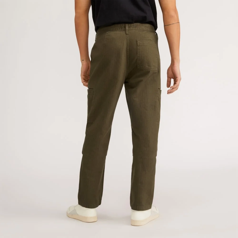 The Organic Cotton Herringbone Refined Cargo | Beech (4)