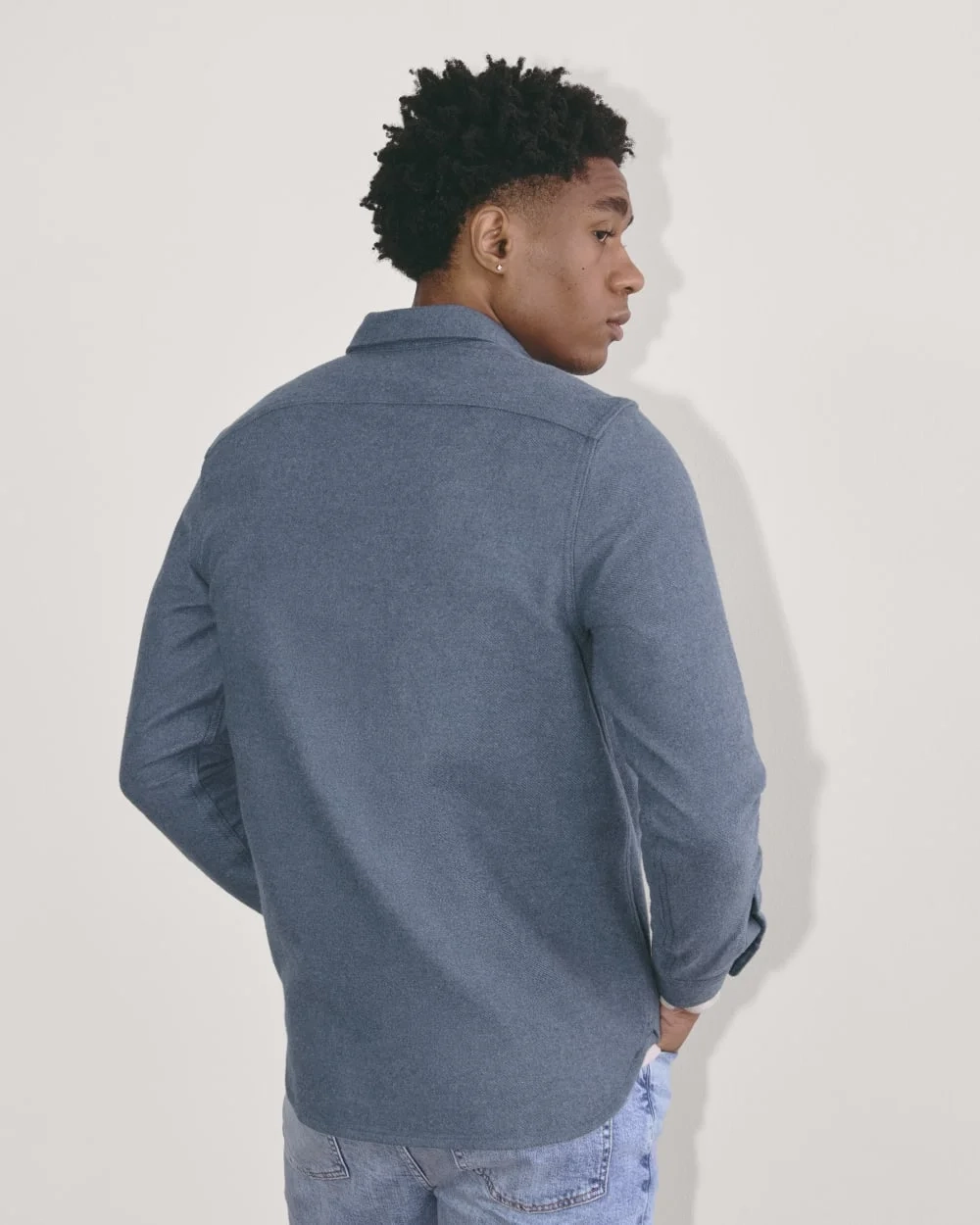 The Heavyweight Overshirt | Uniform | Heather Midnight Navy (4)