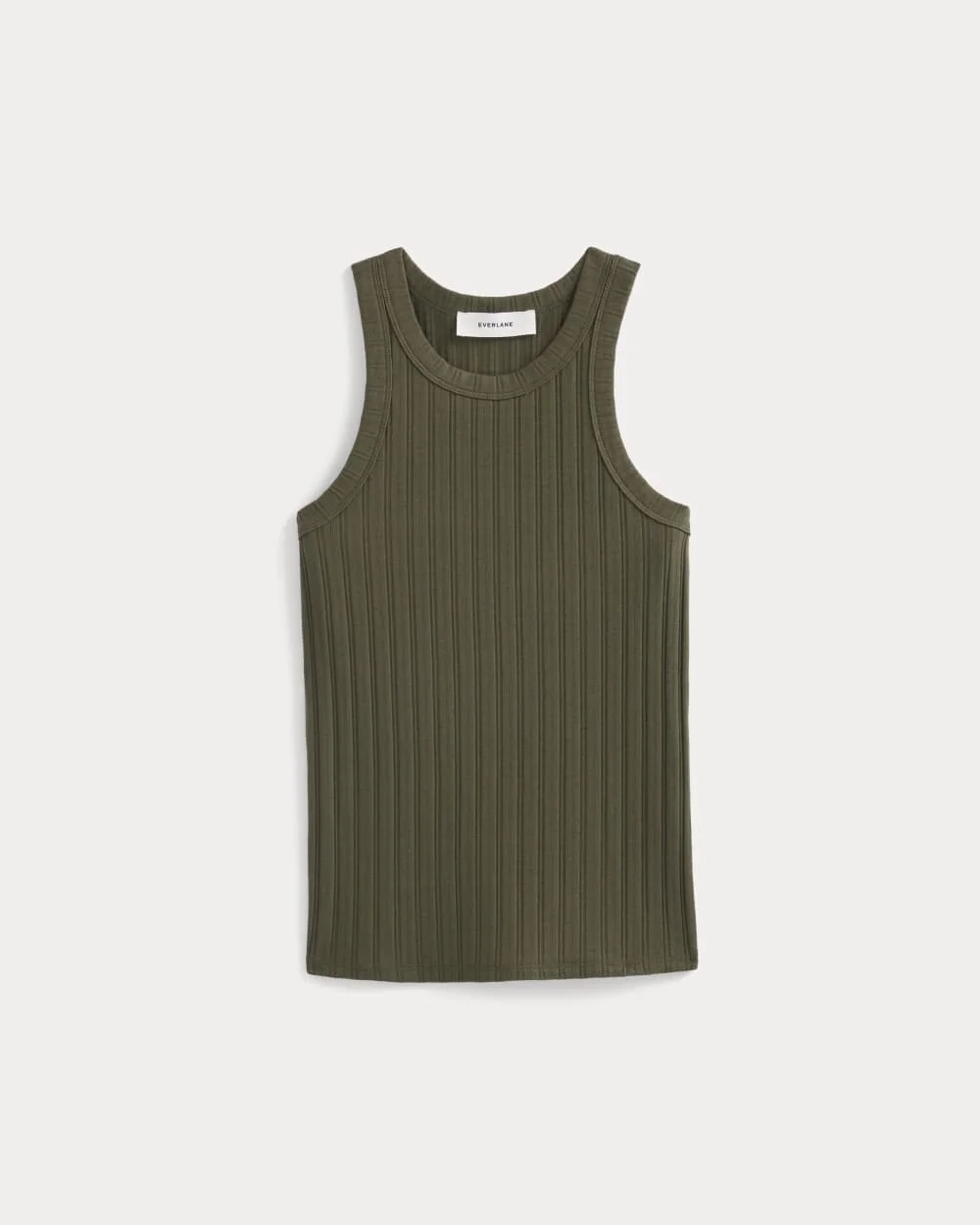 Racerback Tank in Pointelle | Olive Night (5)
