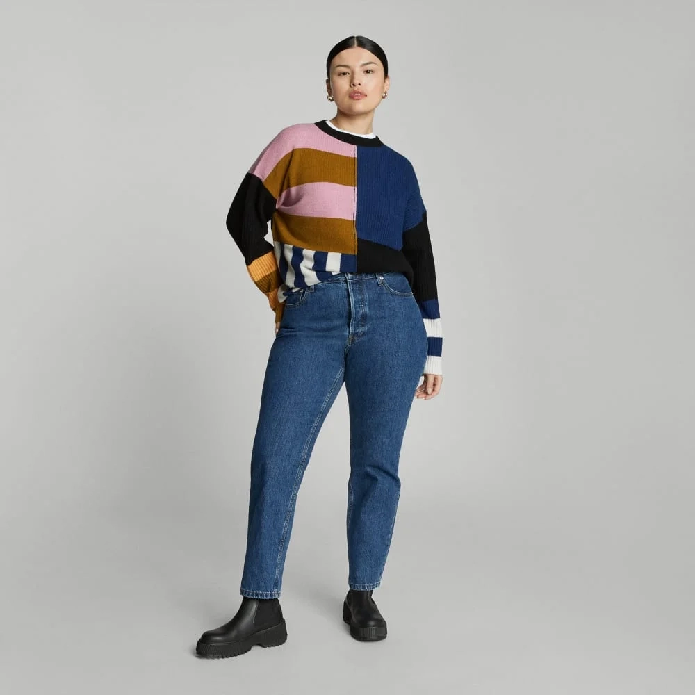 The Cashmere Patchwork Sweater | Multi Stripe (3)