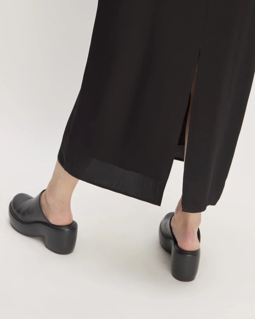 The Satin Racerback Slip Dress | Black (3)