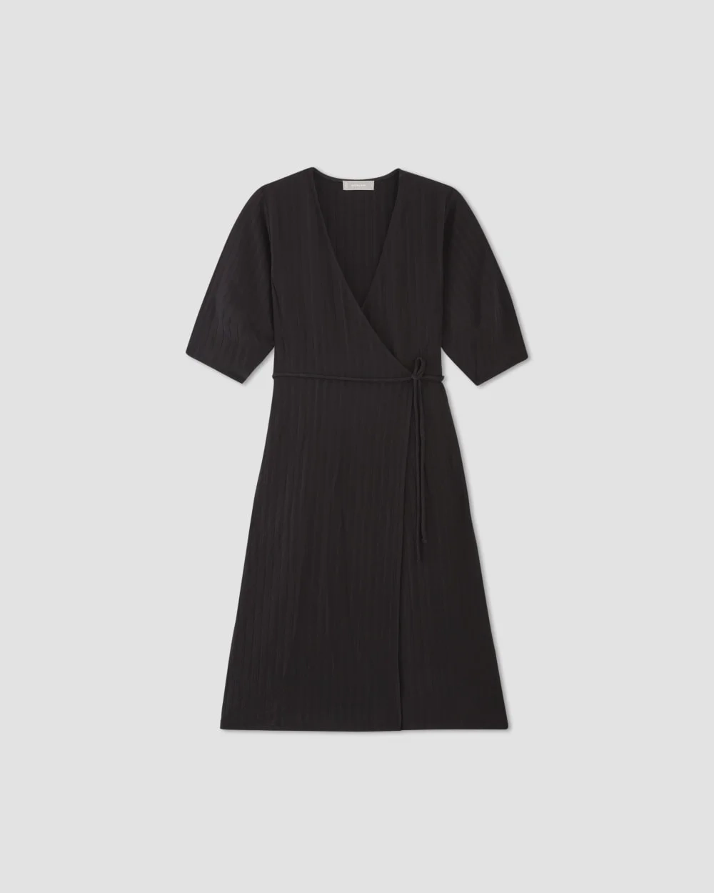 The City Stripe Wrap Dress | Black (5)