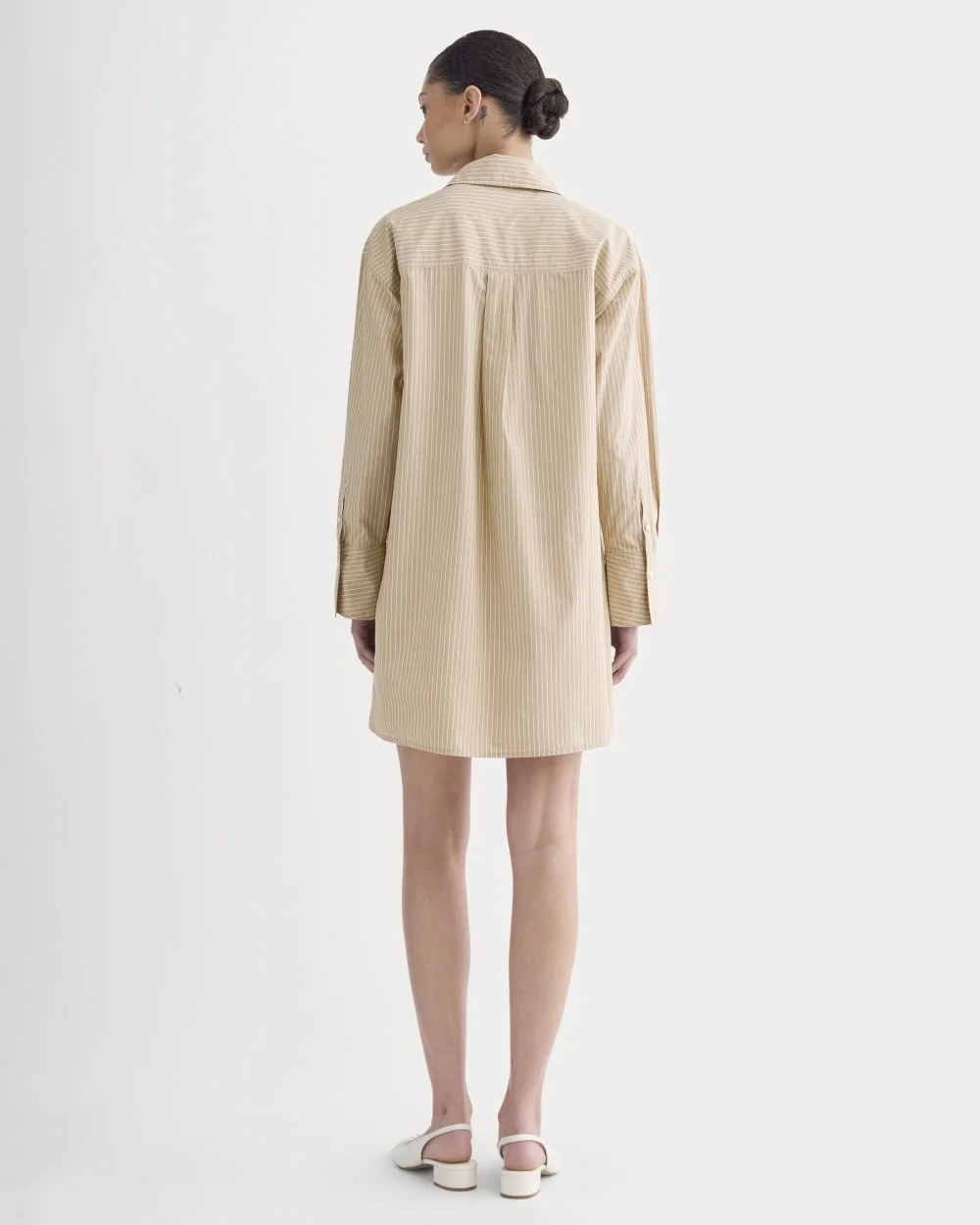 The Mini Shirtdress in Ultrasoft Cotton | Tiger's Eye / Optic White (3)