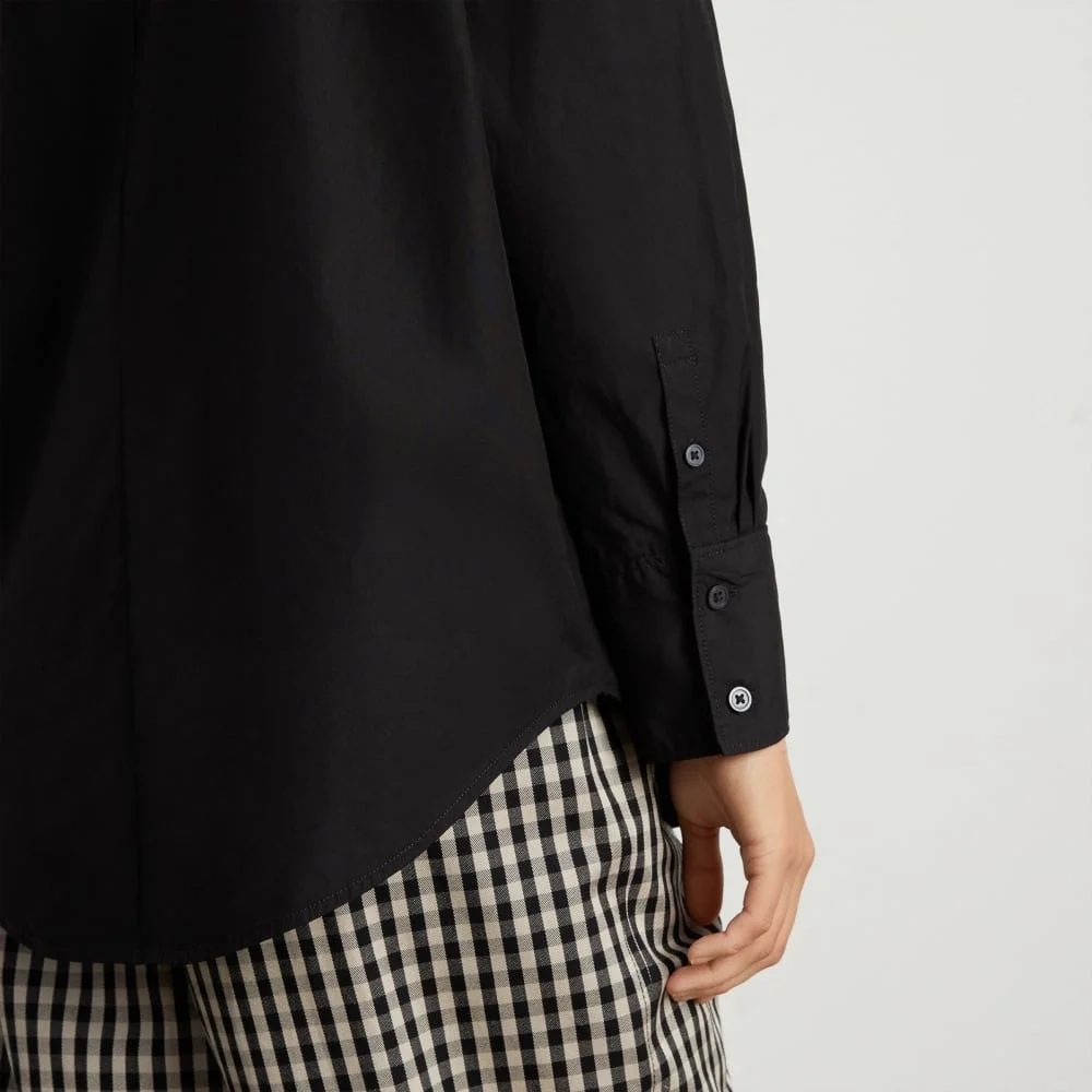The Oversized Poplin Shirt | Black (5)