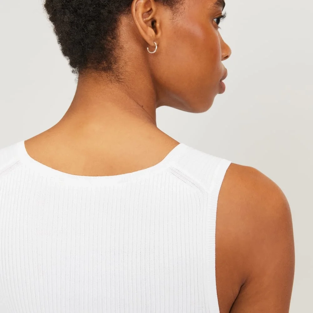 The Ribbed Cutaway Tank | White (4)
