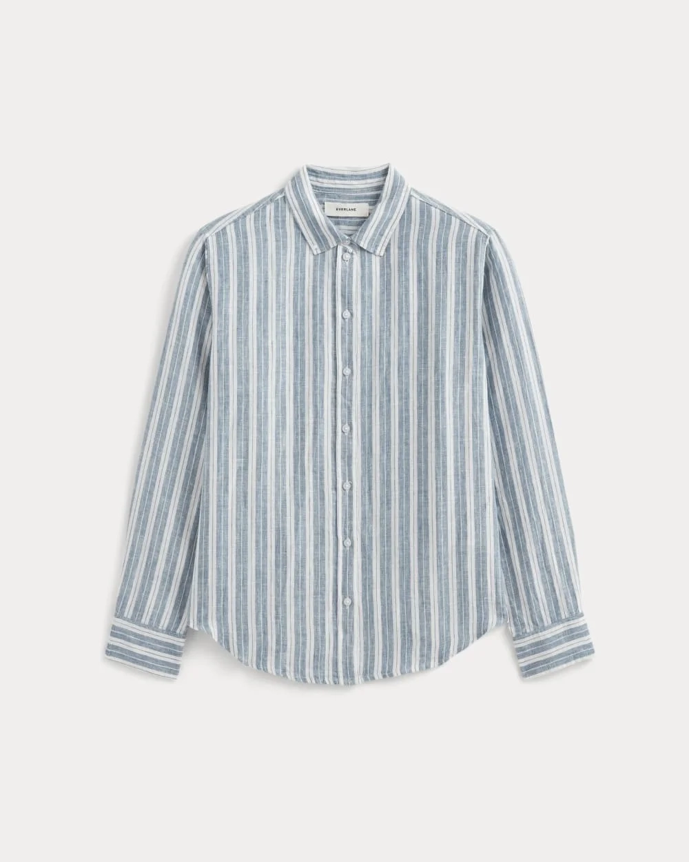 The Must-Have Shirt in Linen | Soft Cobalt/Bone (4)