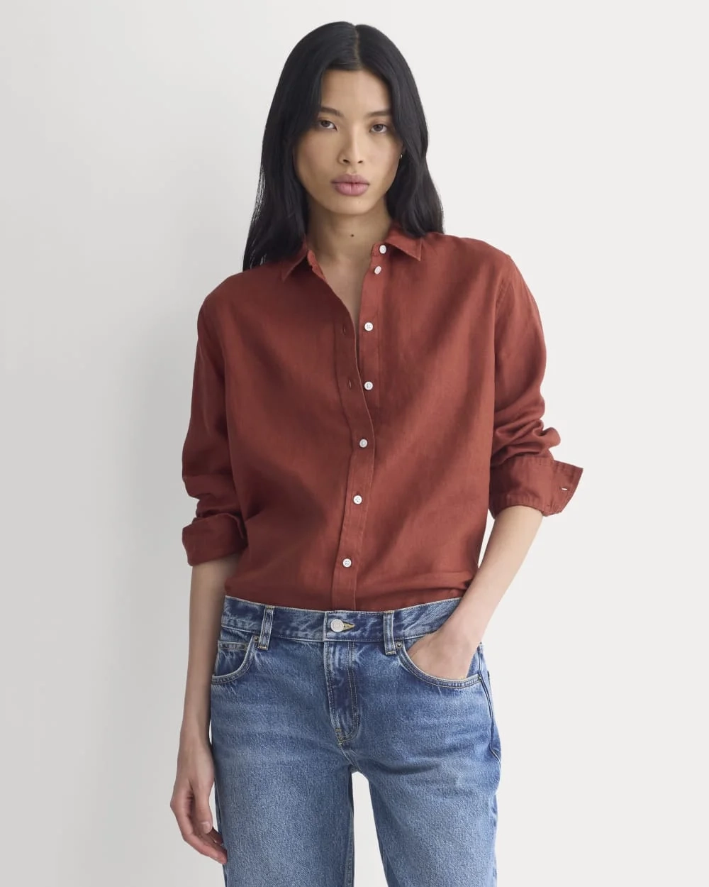 The Must-Have Shirt in Linen | Henna Red