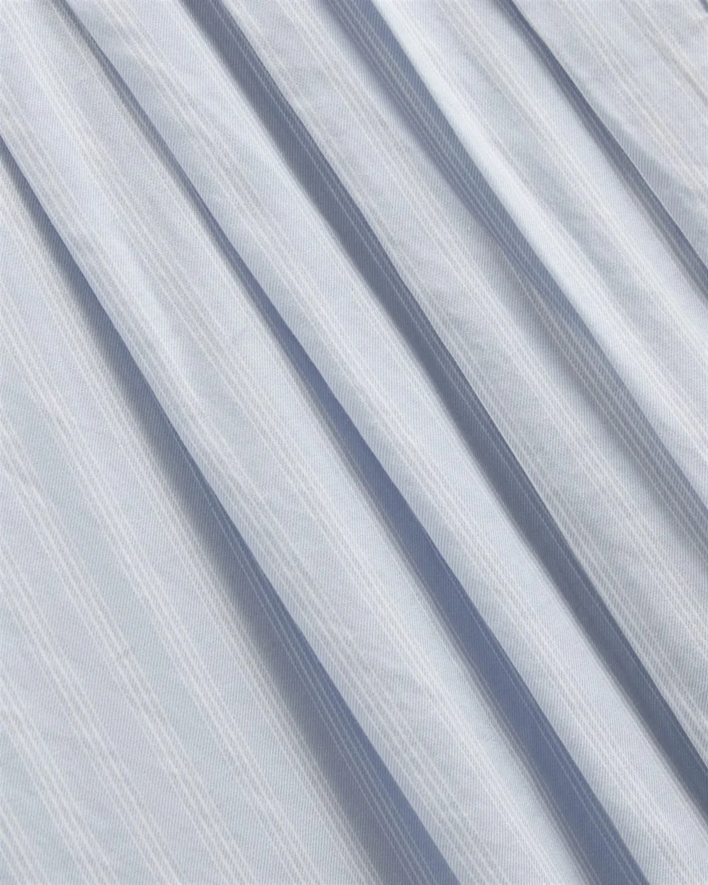The Pleated Shirt in Silky Cotton | Forever Blue / Optic White (2)