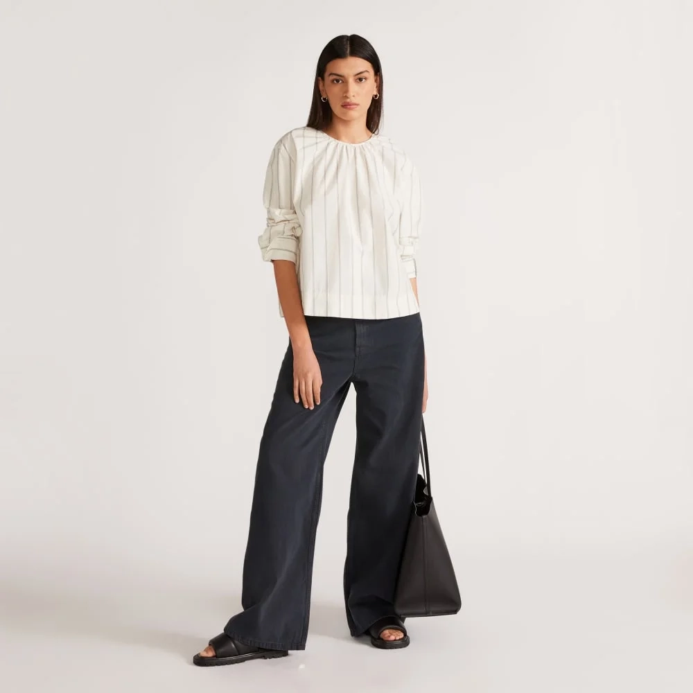 The Poplin Breeze Shirt | Black / Canvas Tan (5)