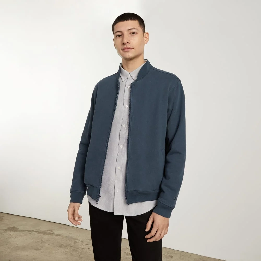 The Track Bomber Jacket | Kingfisher Blue (5)