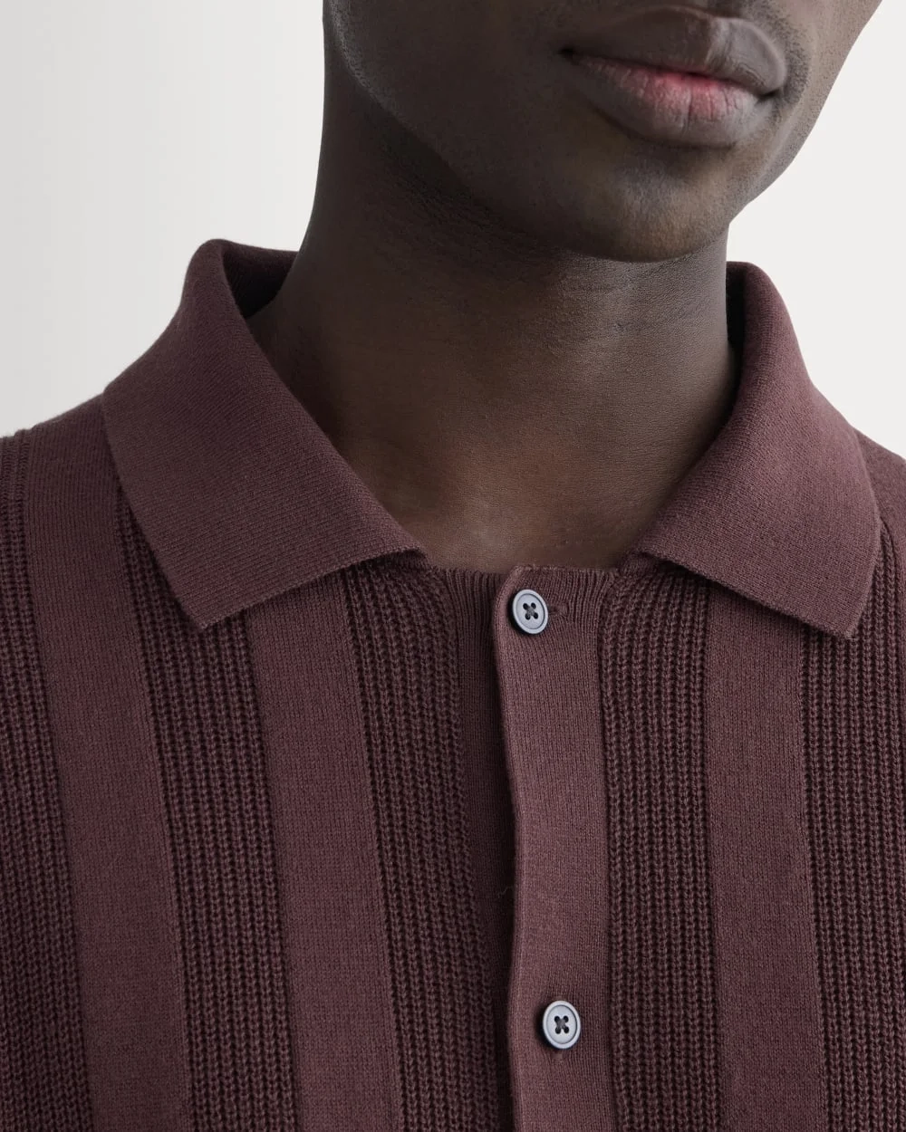 The No-Sweat Ribbed Polo | Dark Mahogany (4)