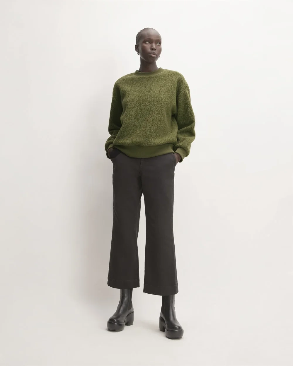 The ReNew Fleece Oversized Crew | Kalamata (5)