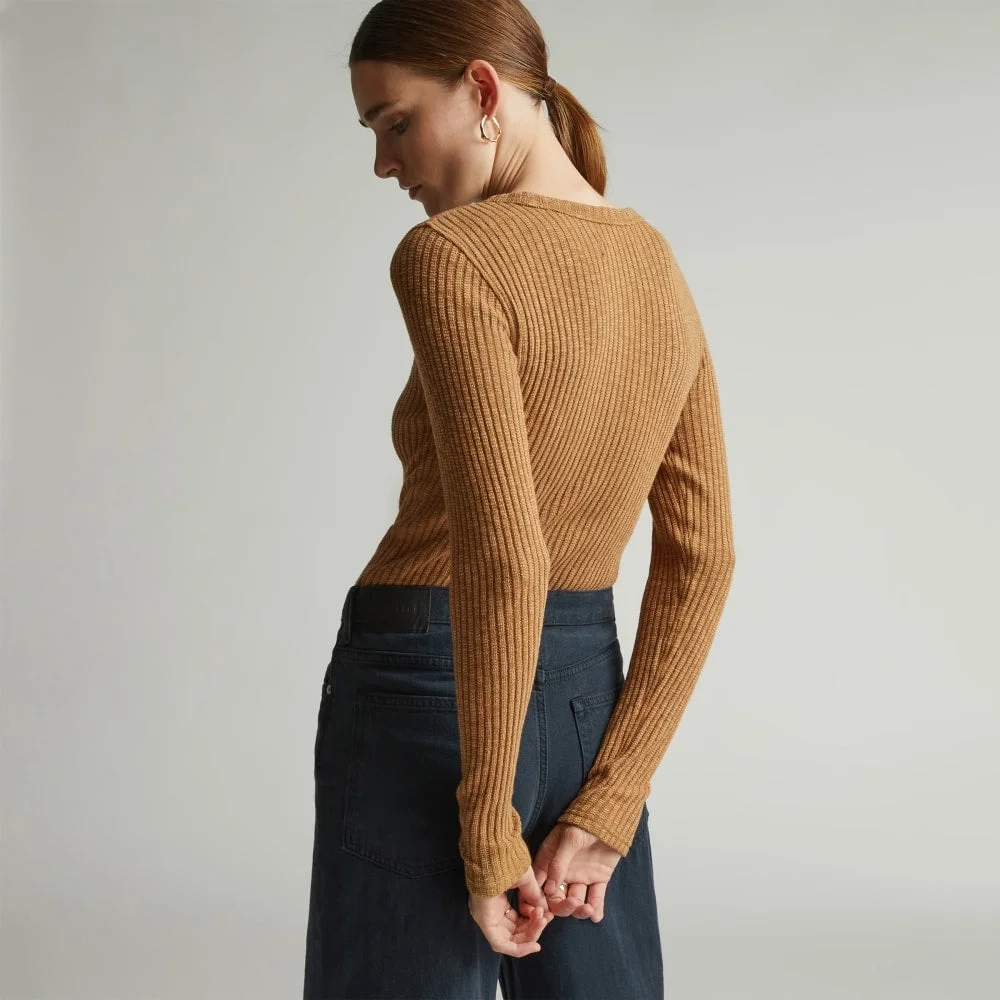 The Cozy Rib Long-Sleeve Tee | Cappuccino (4)