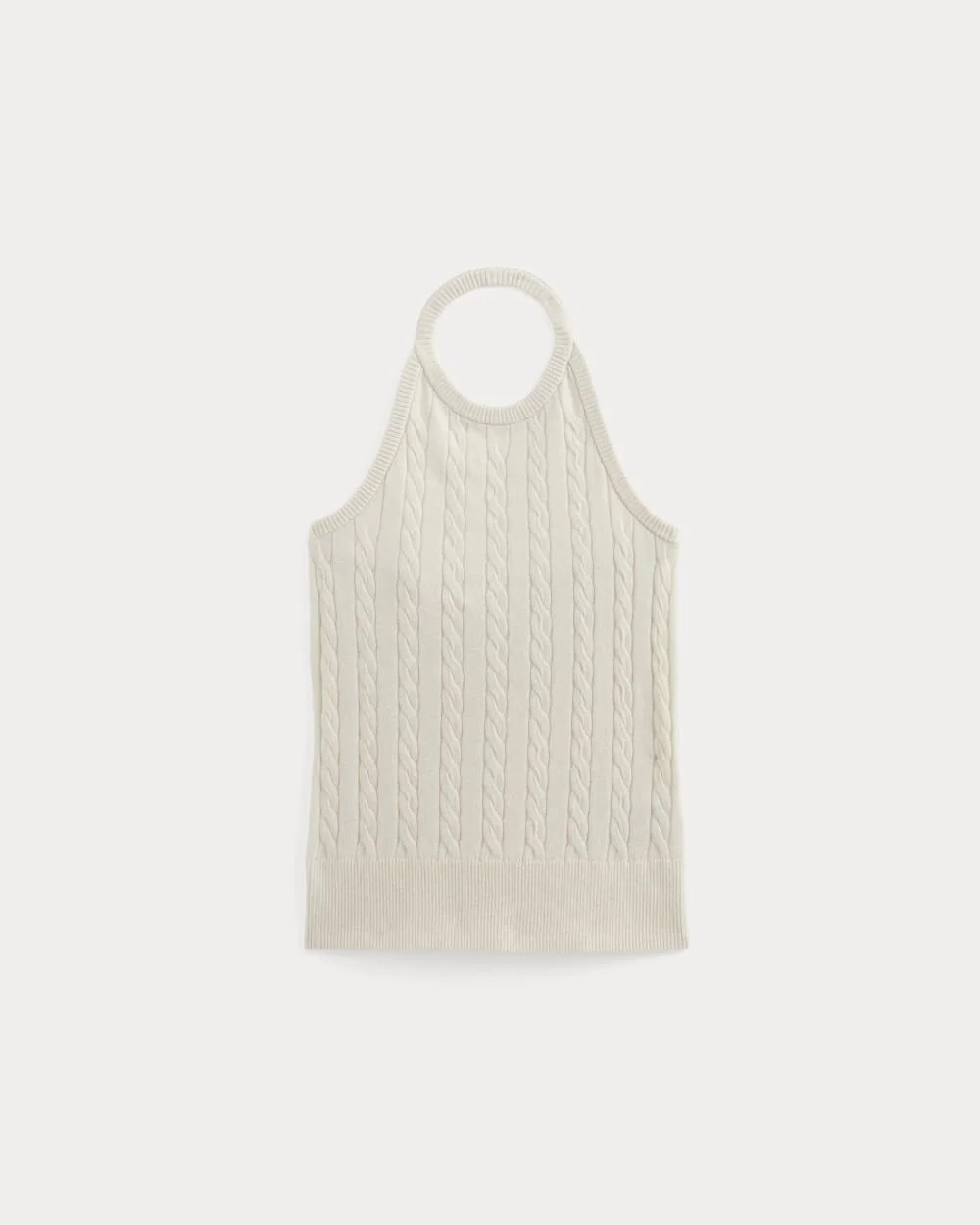 The Cable Halter in Cotton Cashmere | Birch (4)