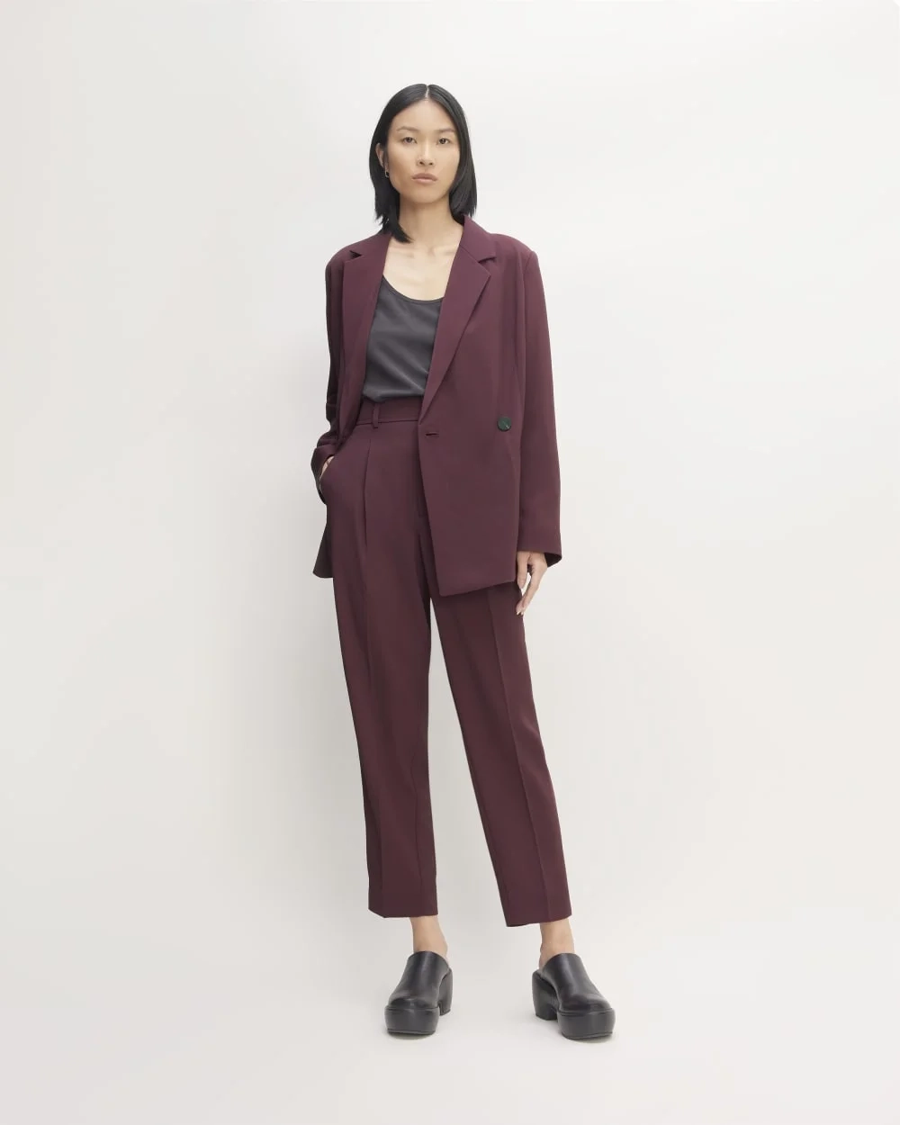 The Japanese GoWeave Way-High® Tapered Pant | Burgundy