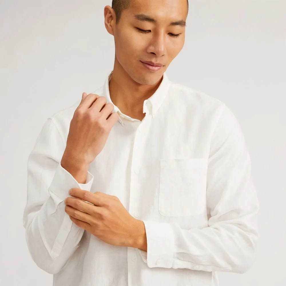 The Classic Shirt in Linen | White (3)