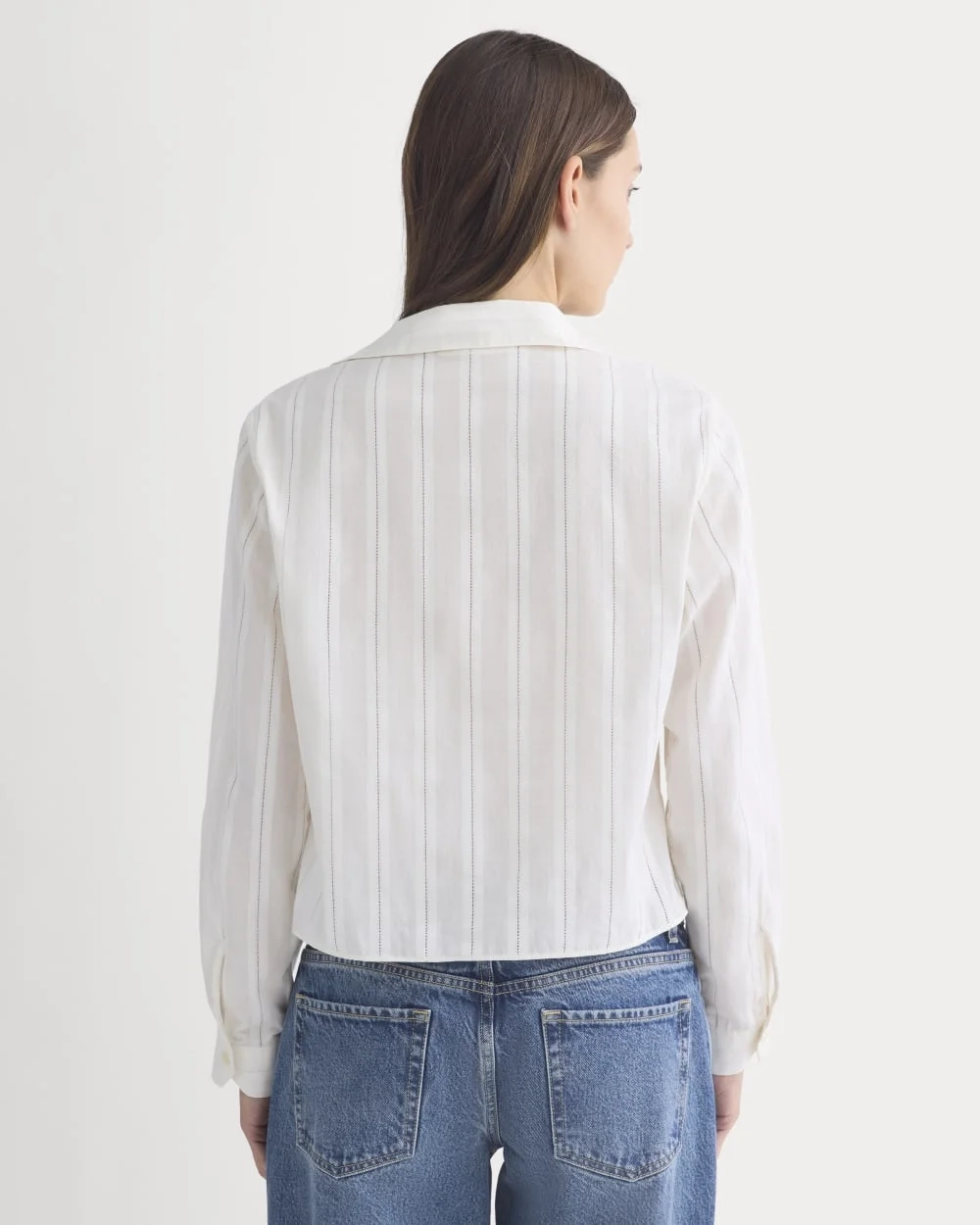 Textured Mini Collar Shirt | Bone (5)