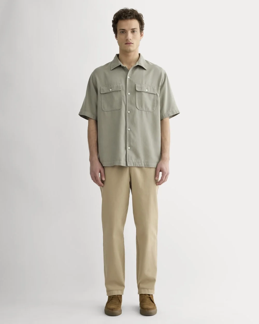 The Relaxed Utility Shirt in Buttersoft | Sage Green (5)
